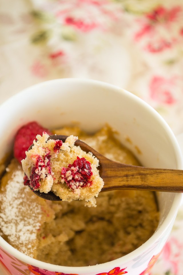 Mug Cake de Frambuesas